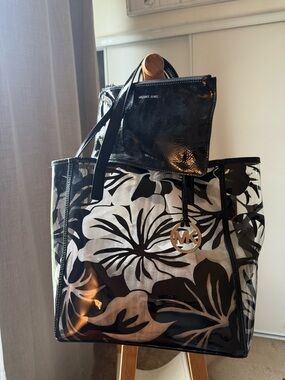 Michael Kors Eliza Clear Floral Tote